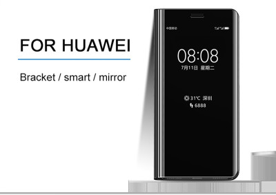 Кожени калъфи Кожени калъфи за Huawei Калъф тефтер огледален CLEAR VIEW за Huawei P20 EML-L29 черен